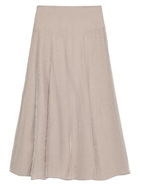 double layered taupe skirt